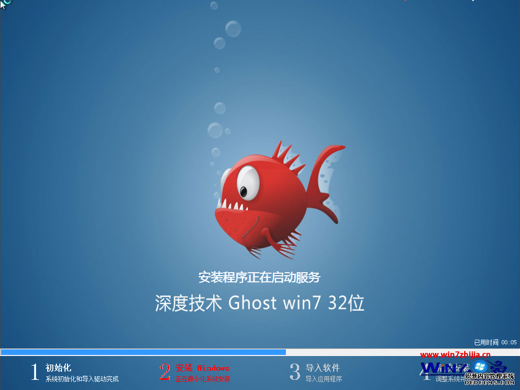 深度技术Win7正式纯净版安装过程