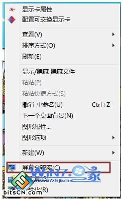 选择“屏幕分辨率”选项