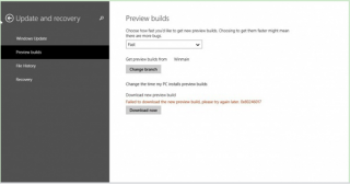 通过修改注册表让用户有更Win10预览更新选项体验
