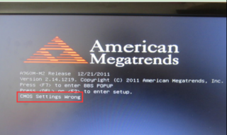 笔记本开机黑屏cmos setting wrong的排查解决方案