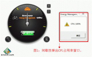 Lenovo G400 G500安装Win7及电源管理软件后为什么会弹出CPU占用率窗口？