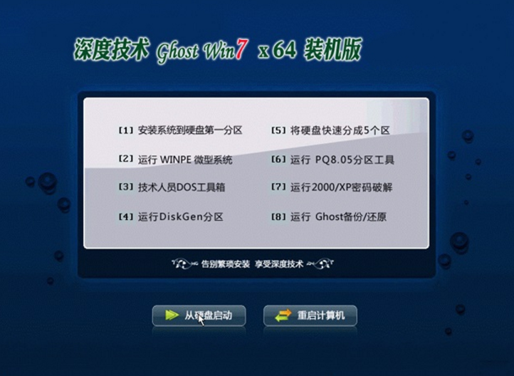 深度技术win7专业版安装版64位最新下载