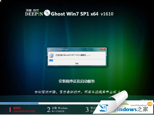 深度技术64位SP1纯净版win7系统(1)