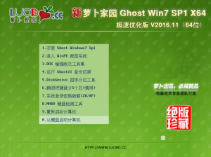 萝卜家园win7 64位系统下载纯净版