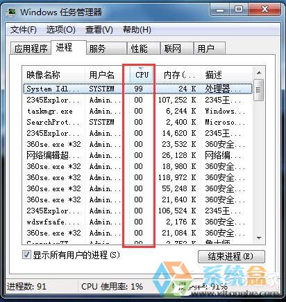 System Idle Process是什么进程 Win7系统占用率高怎么办(2)