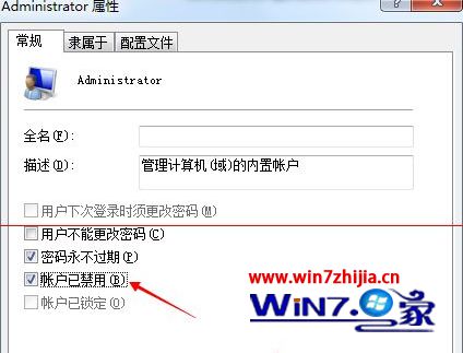 Win7系统开机提示“您的账户已被停用，请向系统管理员咨询”如何解决