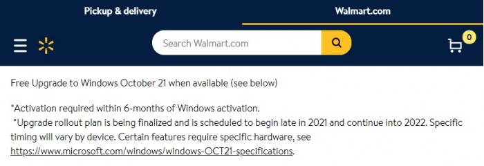 微软和沃尔玛暗示了Windows 11的发布日期