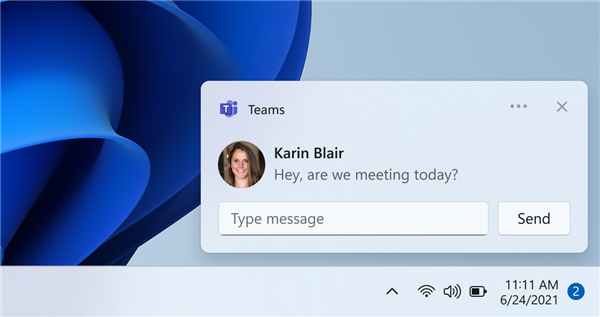 微软向Windows11发布首个Microsoft Teams聊天功能的预览版(附更新日志)！