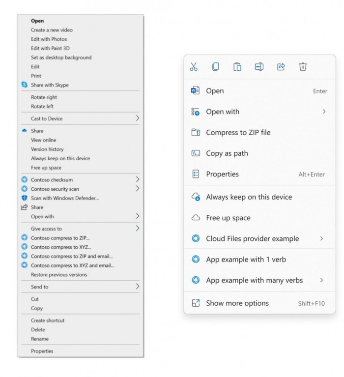 微软详解Win11右键菜单和共享菜单的改进