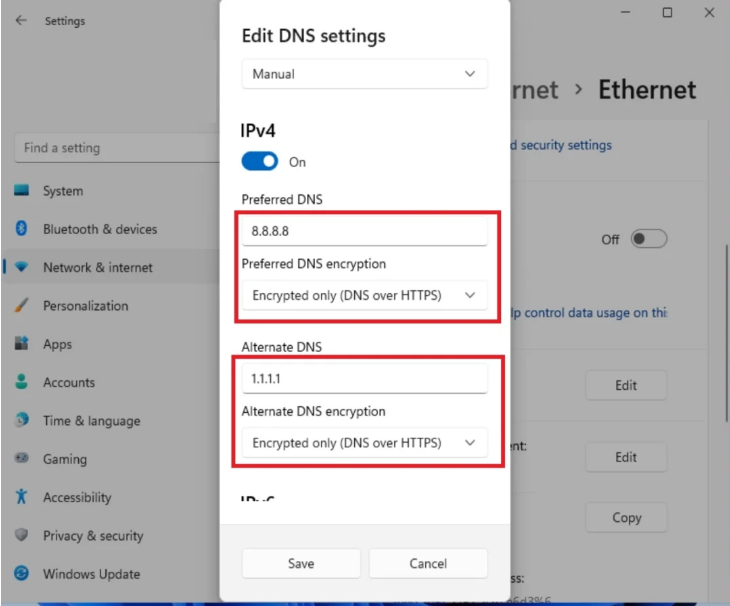 Win11如何启用DNS over HTTPS功能？