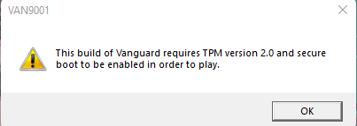 Riot Games网游《Valorant》在Win11上强制要求开启TPM 2.0