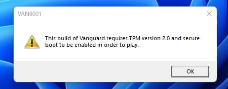 Valorant开始要求Win11玩家开启TPM与安全启动