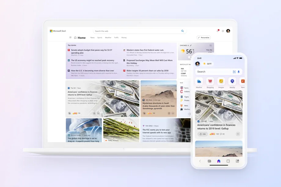 Microsoft Start上线：专为Win11、手机等设计的个性化新闻源