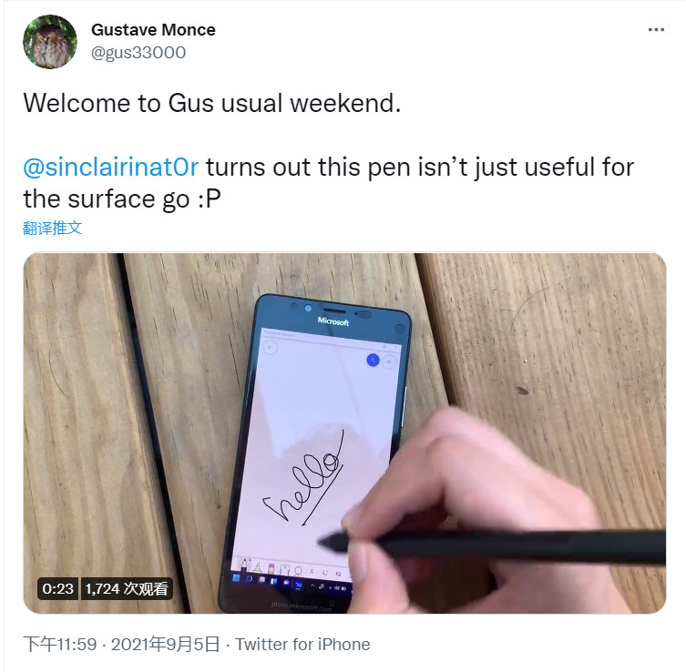 微软Lumia 950 XL手机刷入Win11后，已支持Surface Pen手写笔