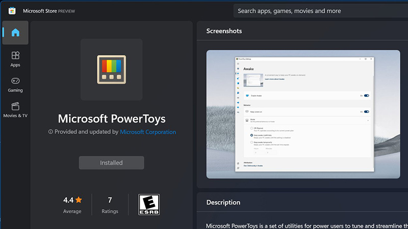 PowerToys实用工具软件现已登陆Windows 11官方应用商店