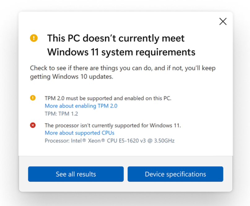 微软全新电脑健康状况检查应用PC Health Check(Win11硬件检测工具)下载！