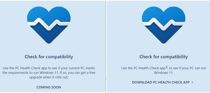 微软Win11PC健康检查工具正式版上线 查看设备是否兼容Win11