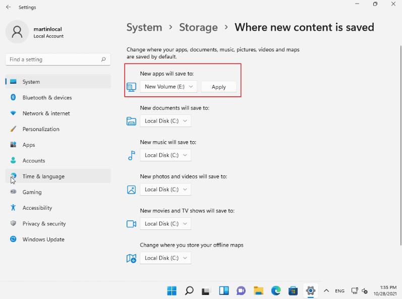 Win11如何更改默认保存位置？Win11默认保存位置更改方法