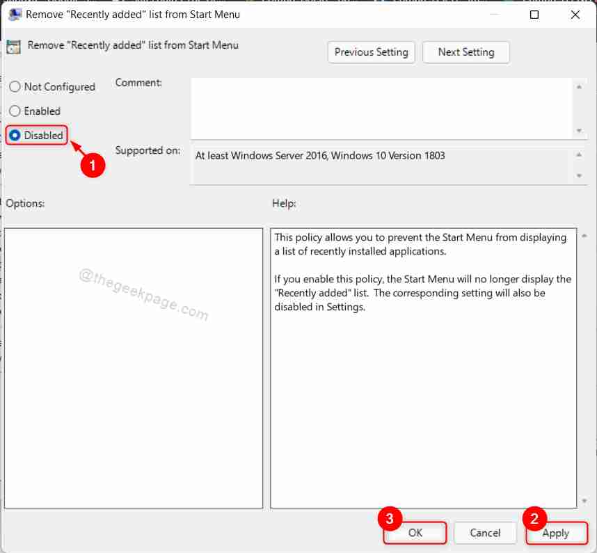 启用/禁用Win11开始菜单上推荐列表的技巧