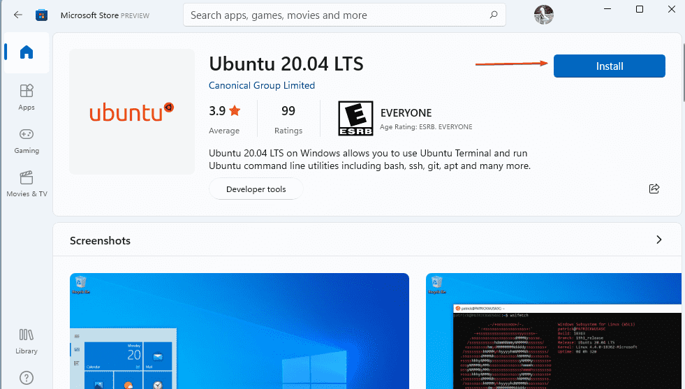 Win11系统安装 Ubuntu 20.04 WL2 的技巧