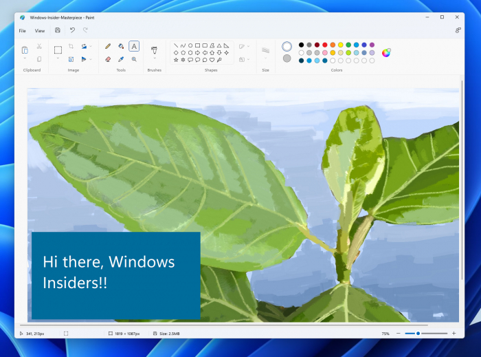 微软向Windows 11推送新版mspain画图应用程序