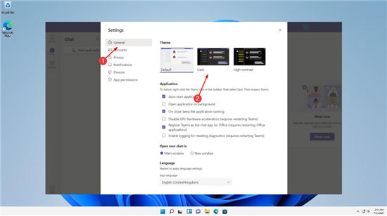 Win11系统在Microsoft Teams中激活暗模式的方法