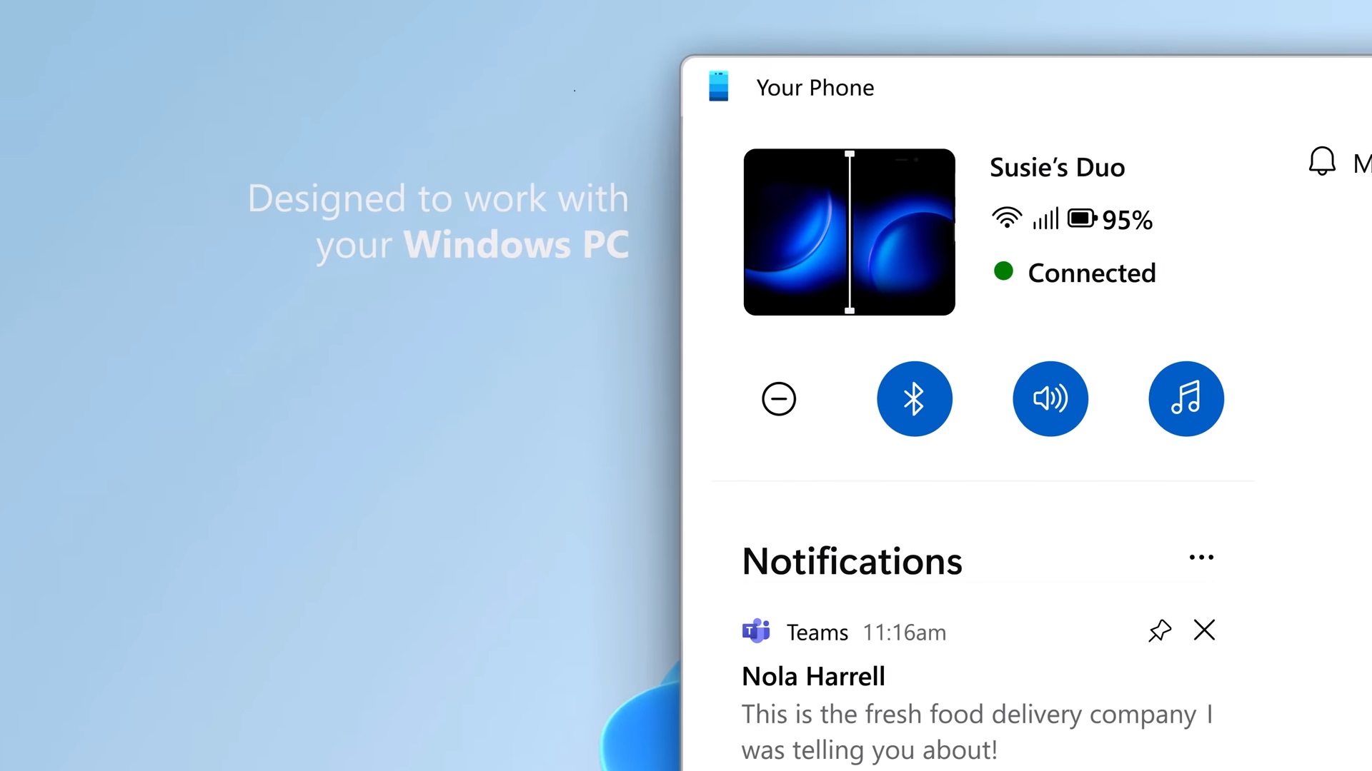 微软(YOUR Phone)你的手机应用程序为Windows11带来新的外观！