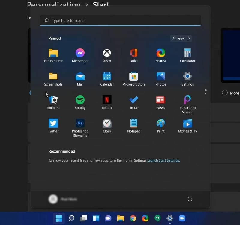 Win11开始菜单添加更多应用程序/文件夹快捷方式