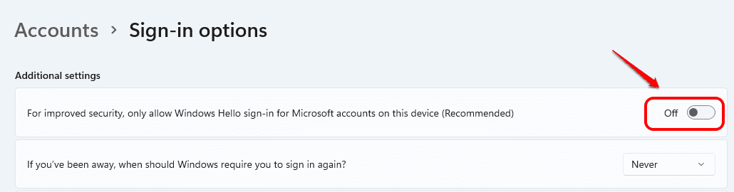 在没有Hello PIN或密码的情况下登录Win11系统的方法
