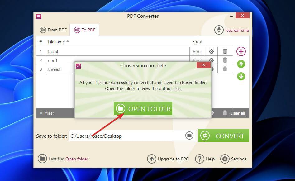 Win11系统中将 HTML 批量转换为 PDF的技巧