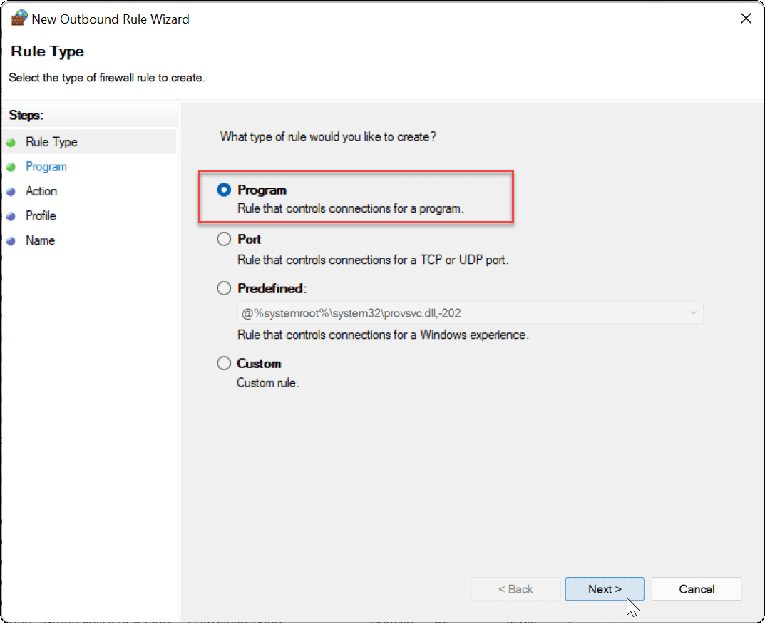 Win11系统阻止对应用程序的Internet访问的方法