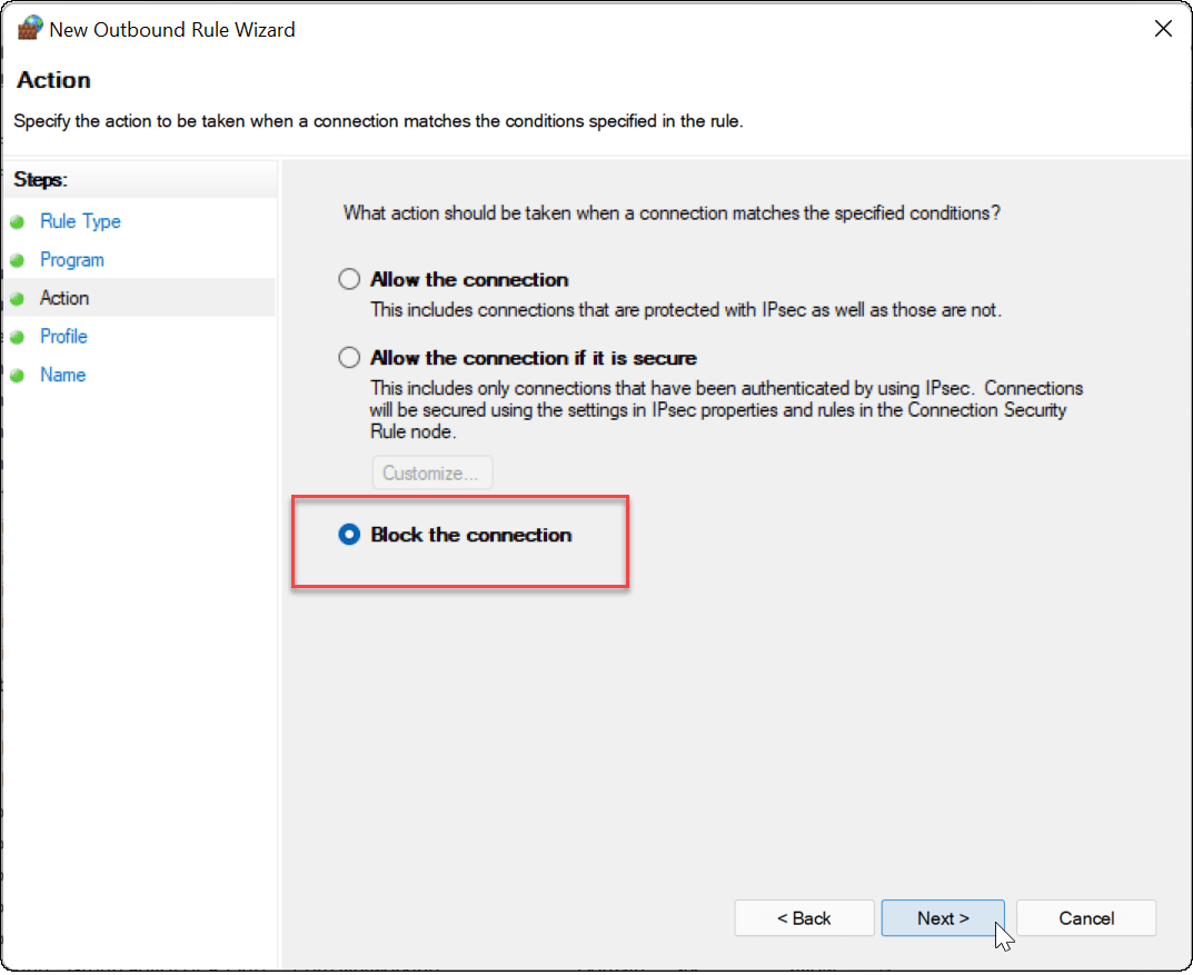 Win11系统阻止对应用程序的Internet访问的方法