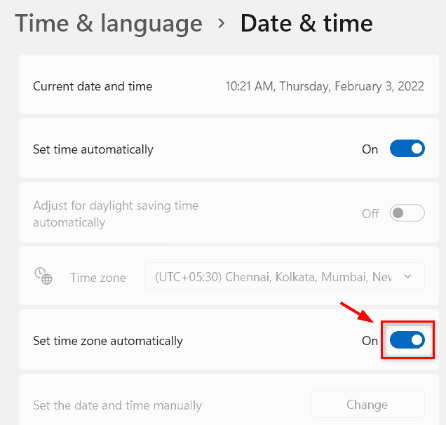 Win11如何自动启用或禁用设置时区？