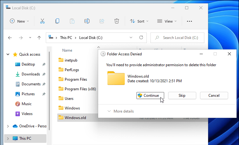 Win11系统如何删除 Windows.old 文件？