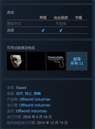 战术小队有中文吗 steam战术小队有中文吗介绍(1)