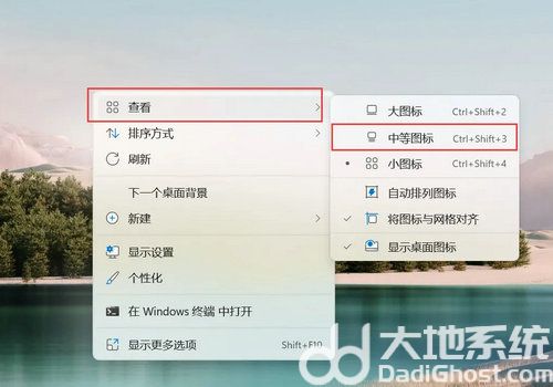 windows11桌面图标大小怎么调 windows11桌面图标大小调整教程(1)