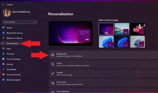 windows11桌面背景怎么设置 windows11桌面背景设置方法介绍(1)
