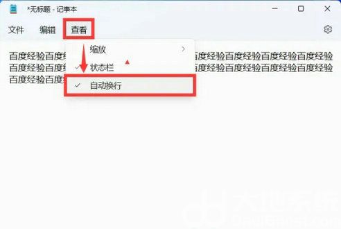 win11记事本怎么自动换行 win11记事本自动换行设置方法(2)