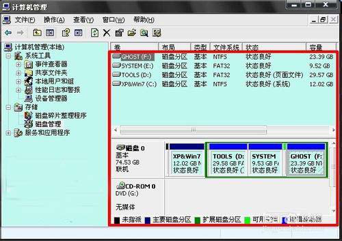 win7系统磁盘管理显示空白的解决方法(2)