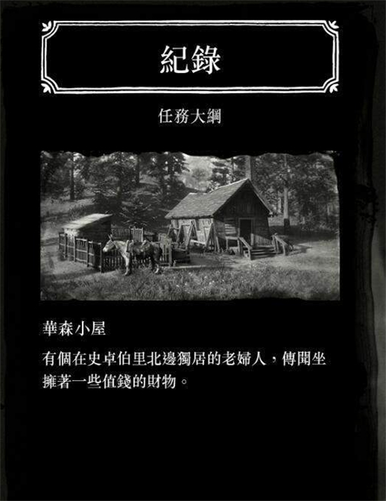 荒野大镖客2老太太地下室在哪 荒野大镖客2老太太地下室位置介绍(1)