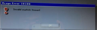安装雨林木风win7出现usage error 10100错误