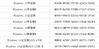 Windows10官方批量激活密匙