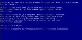 大地win7出现蓝屏代码0x0000007b怎么办