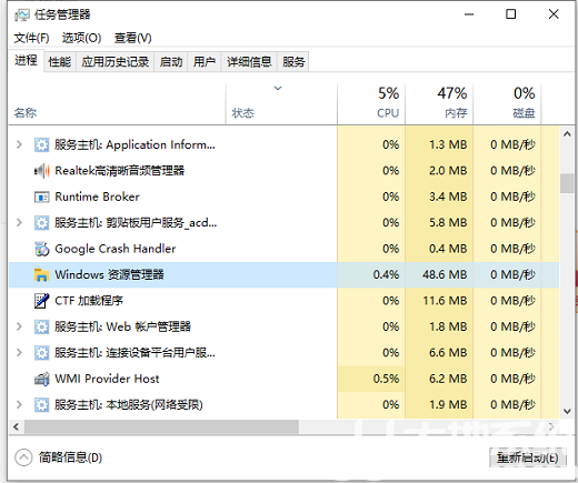 win10工具栏没反应怎么重启 win10工具栏没反应重启方法(1)