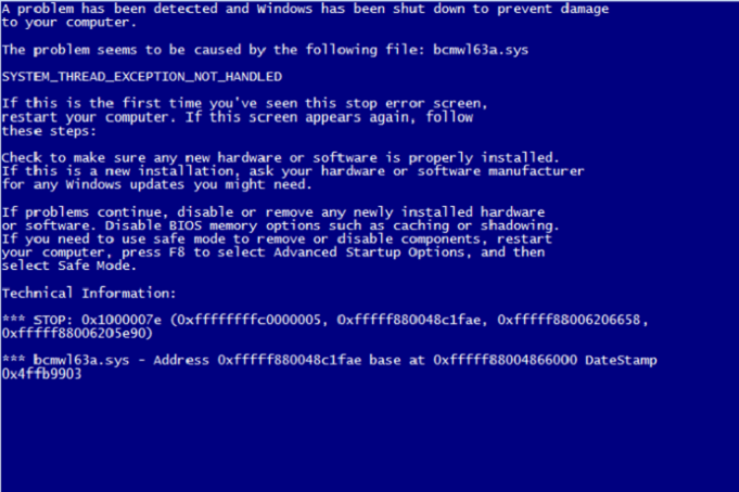 电脑蓝屏是怎么回事?