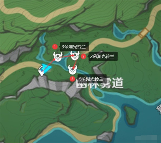 原神4.3湖光铃兰怎么快速采集 原神4.3枫丹湖光铃兰采集路线分享一览