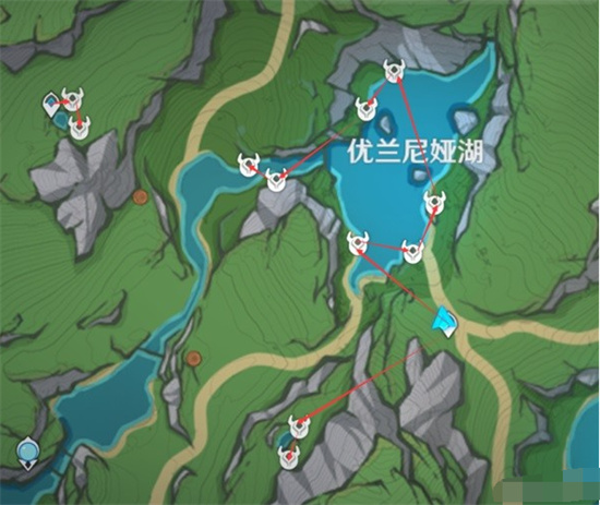 原神4.3湖光铃兰怎么快速采集 原神4.3枫丹湖光铃兰采集路线分享一览