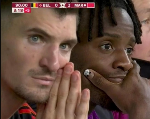 比利时球员的美甲是大熊猫 巴舒亚伊的熊猫美甲被大家注意到了