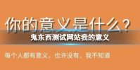 鬼东西测试网站我的意义 鬼东西测试网站地址
