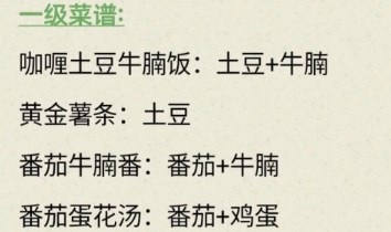 我的休闲时光菜谱配方大全一览 我的休闲时光菜谱攻略分享